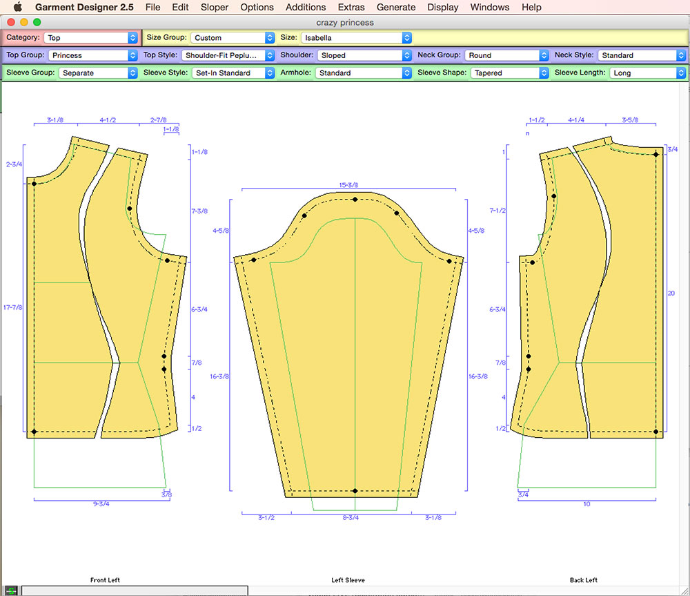 Princess Seam Pattern
