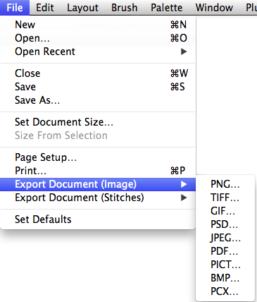 Export File Formats