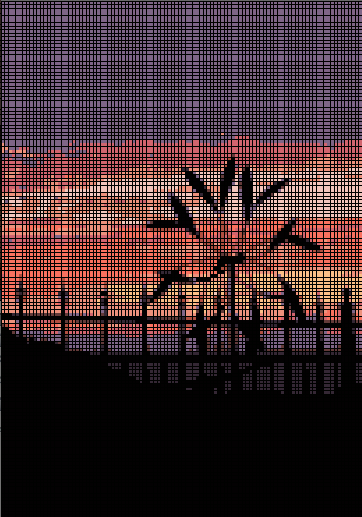 Sunset Gridded