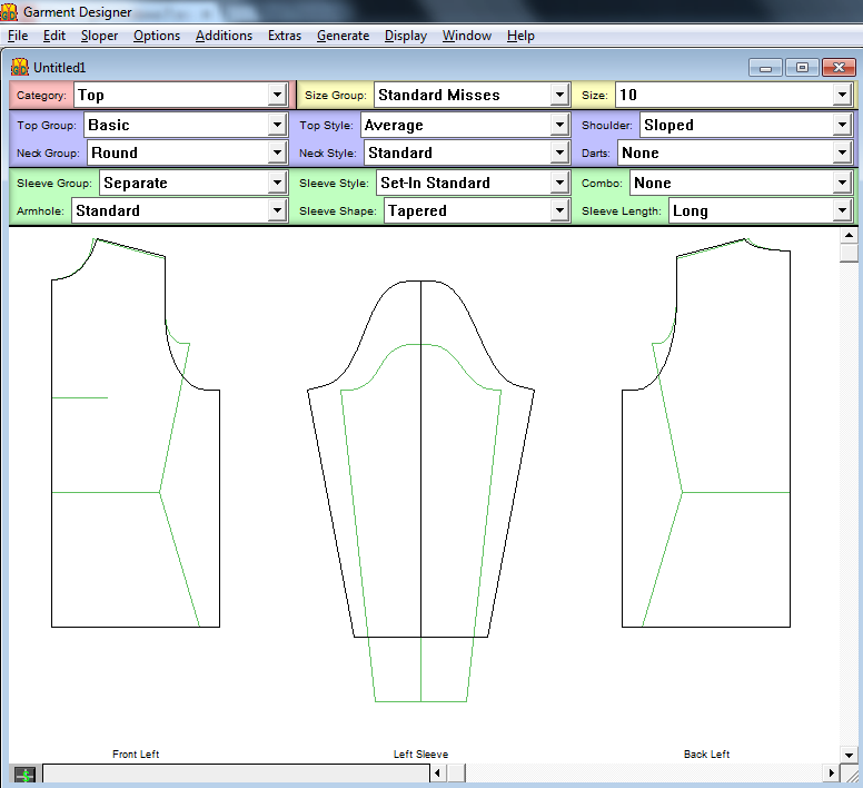 Garment Designer Screen Windows