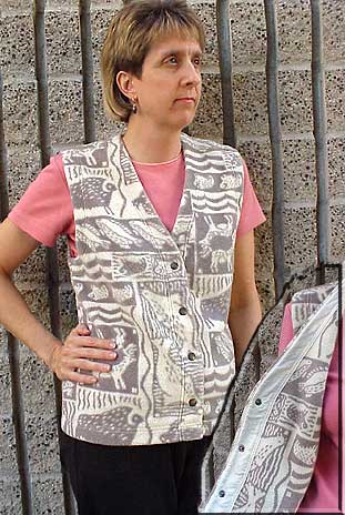 Lynn Kamada "Graphic Vest" Sewn Garment